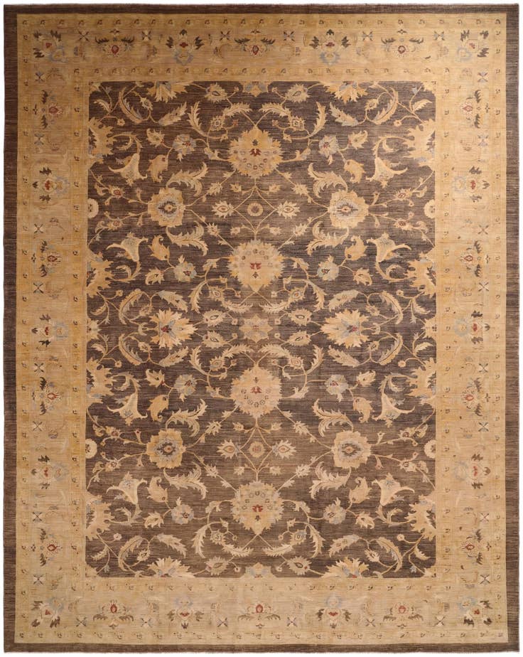 Detail image of 16' 10 x 21' 4 Hand Knotted Peshawar Ziegler Rug