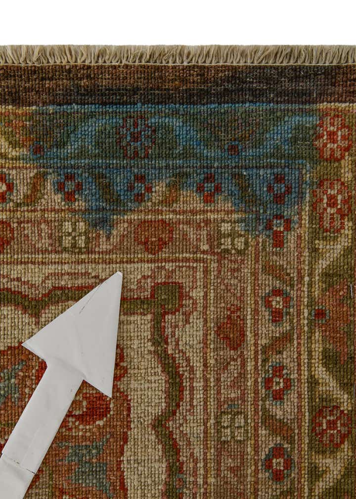 12' 11 x 17' 2 Hand Knotted Peshawar Ziegler Wool Rug