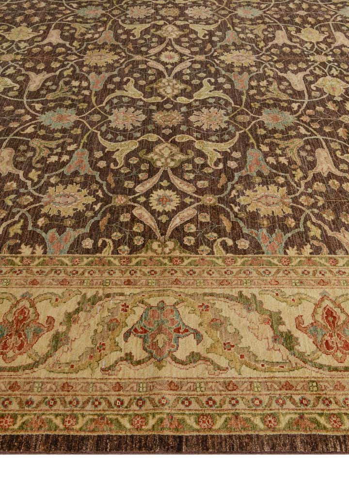 12' 11 x 17' 2 Hand Knotted Peshawar Ziegler Wool Rug
