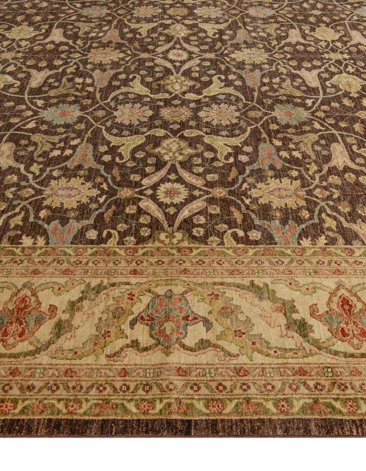 12' 11 x 17' 2 Hand Knotted Peshawar Ziegler Wool Rug