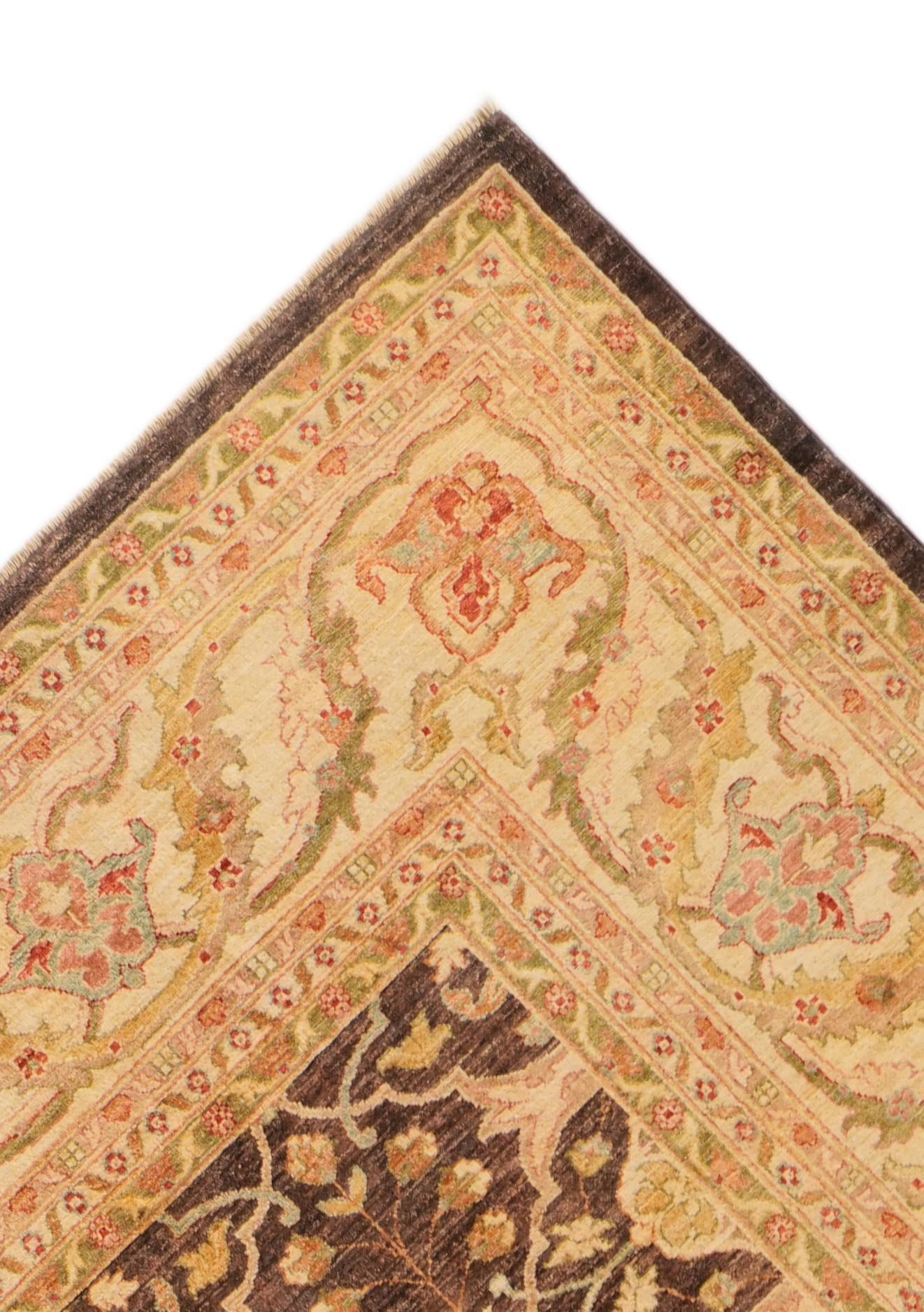 12' 11 x 17' 2 Hand Knotted Peshawar Ziegler Wool Rug