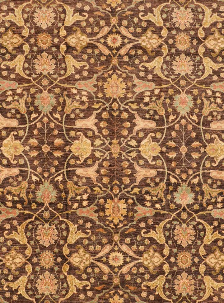 12' 11 x 17' 2 Hand Knotted Peshawar Ziegler Wool Rug