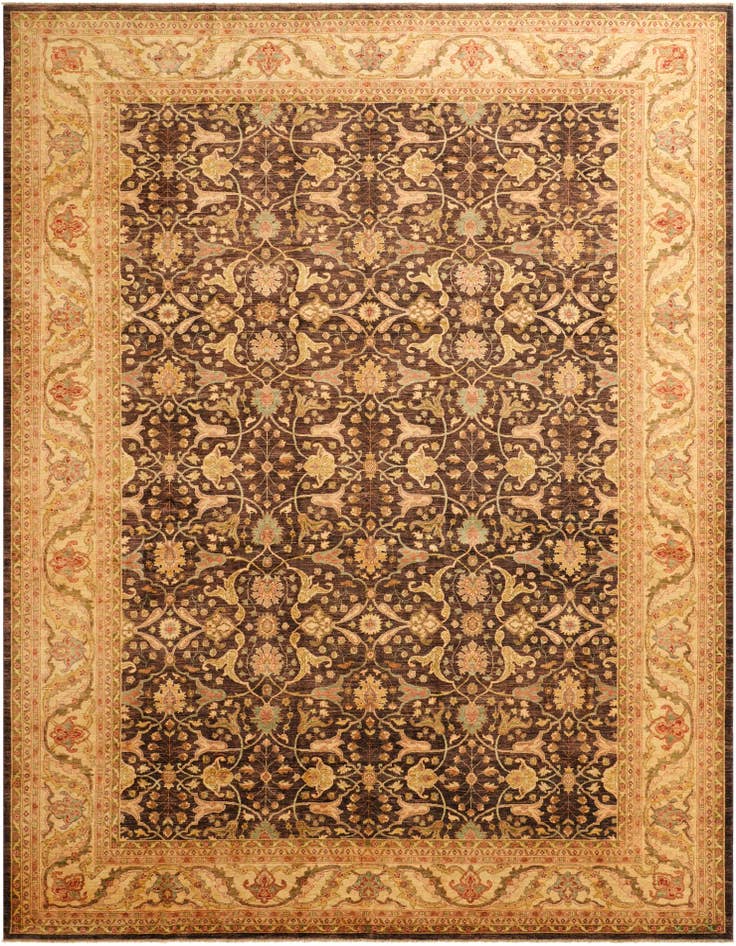 Detail image of 12' 11 x 17' 2 Hand Knotted Peshawar Ziegler Wool Rug
