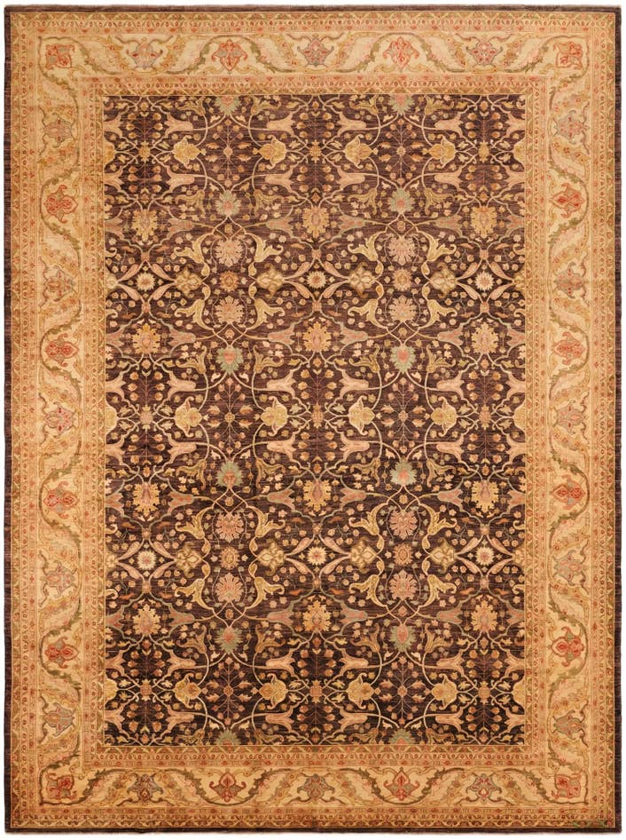 Detail image of 12' 11 x 17' 2 Hand Knotted Peshawar Ziegler Wool Rug
