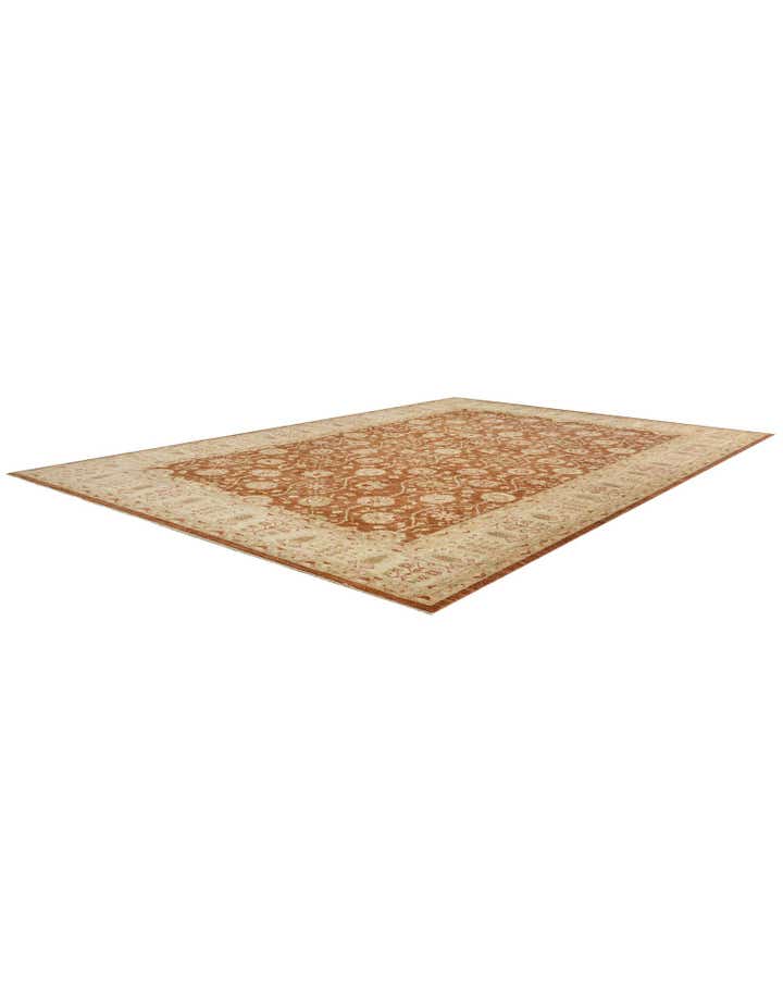 12' 1 x 17' 9 Hand Knotted Peshawar Ziegler Wool Rug