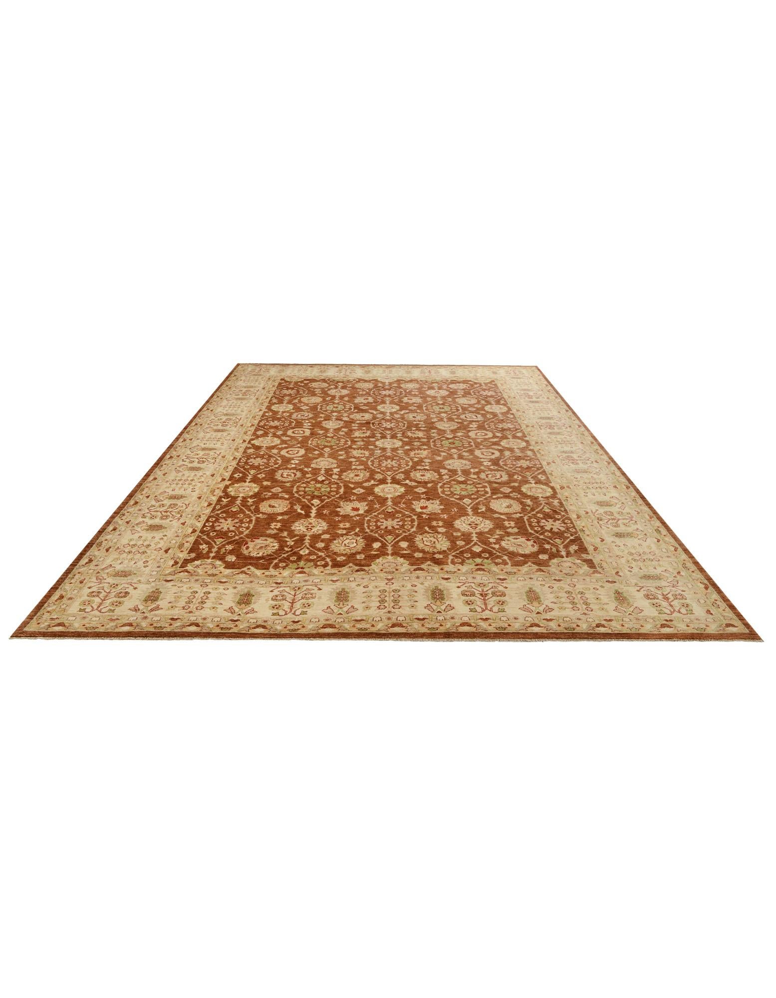 12' 1 x 17' 9 Hand Knotted Peshawar Ziegler Wool Rug