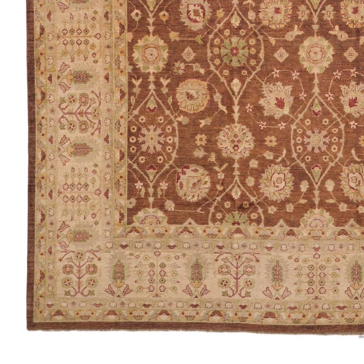 Detail image of 12' 1 x 17' 9 Hand Knotted Peshawar Ziegler Wool Rug