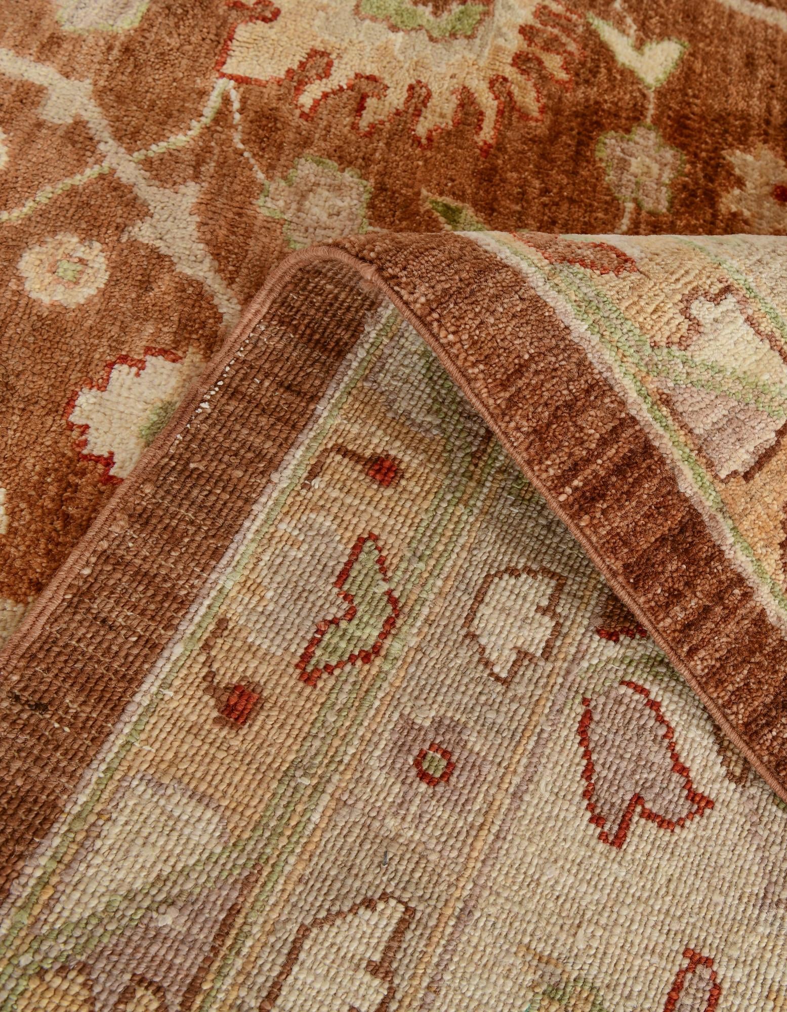 12' 1 x 17' 9 Hand Knotted Peshawar Ziegler Wool Rug