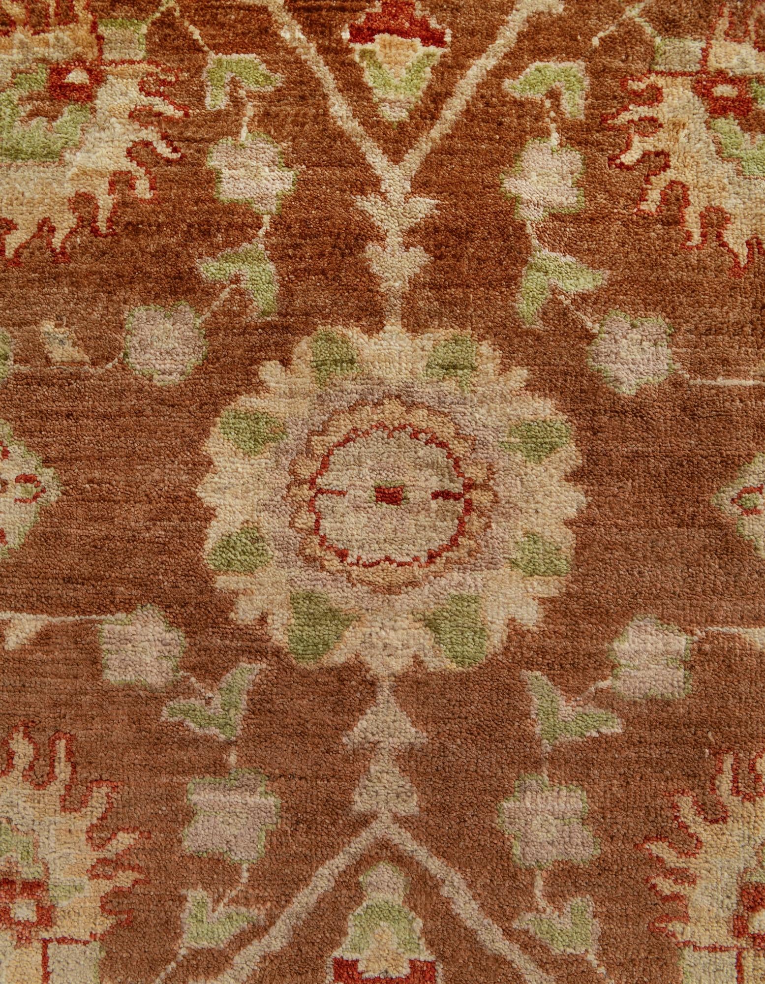 12' 1 x 17' 9 Hand Knotted Peshawar Ziegler Wool Rug