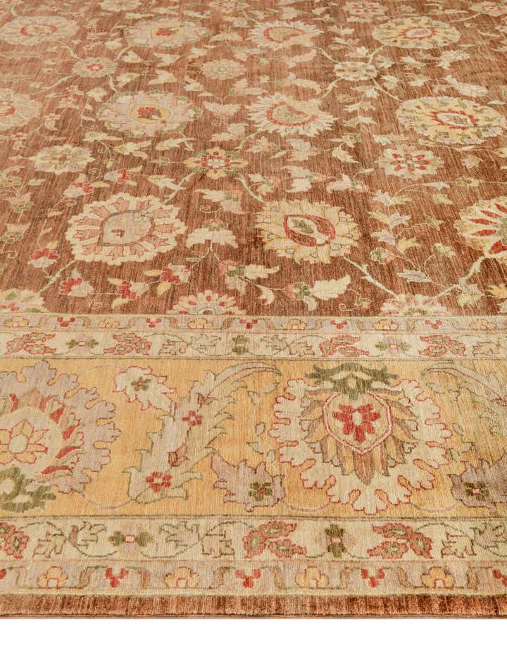 12' 6 x 18' 4 Hand Knotted Peshawar Ziegler Wool Rug