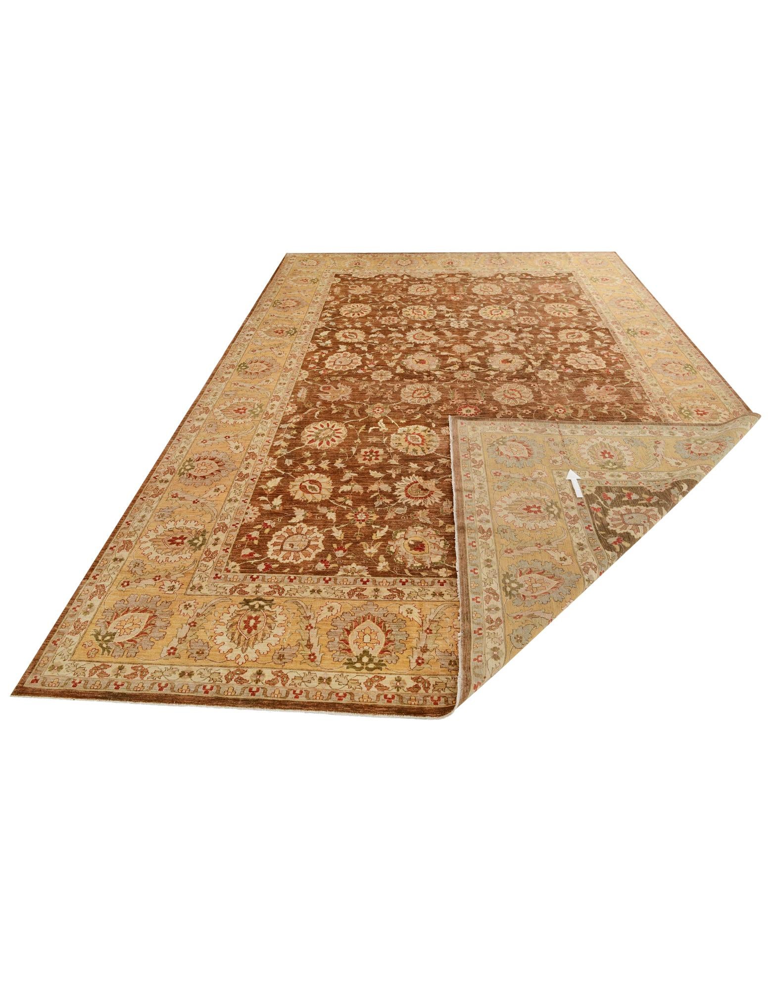 12' 6 x 18' 4 Hand Knotted Peshawar Ziegler Wool Rug