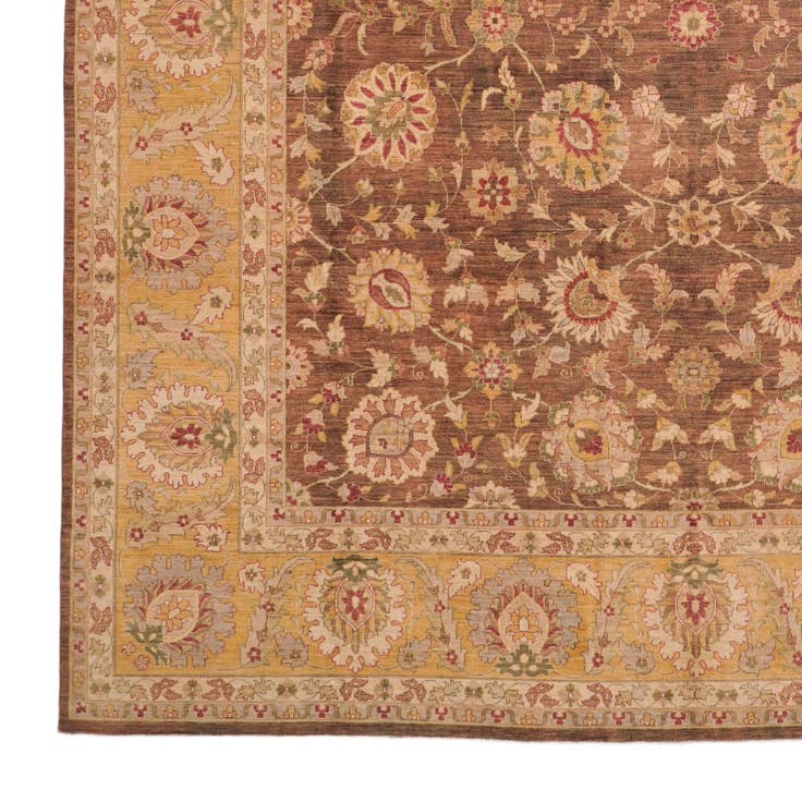 Detail image of 12' 6 x 18' 4 Hand Knotted Peshawar Ziegler Wool Rug
