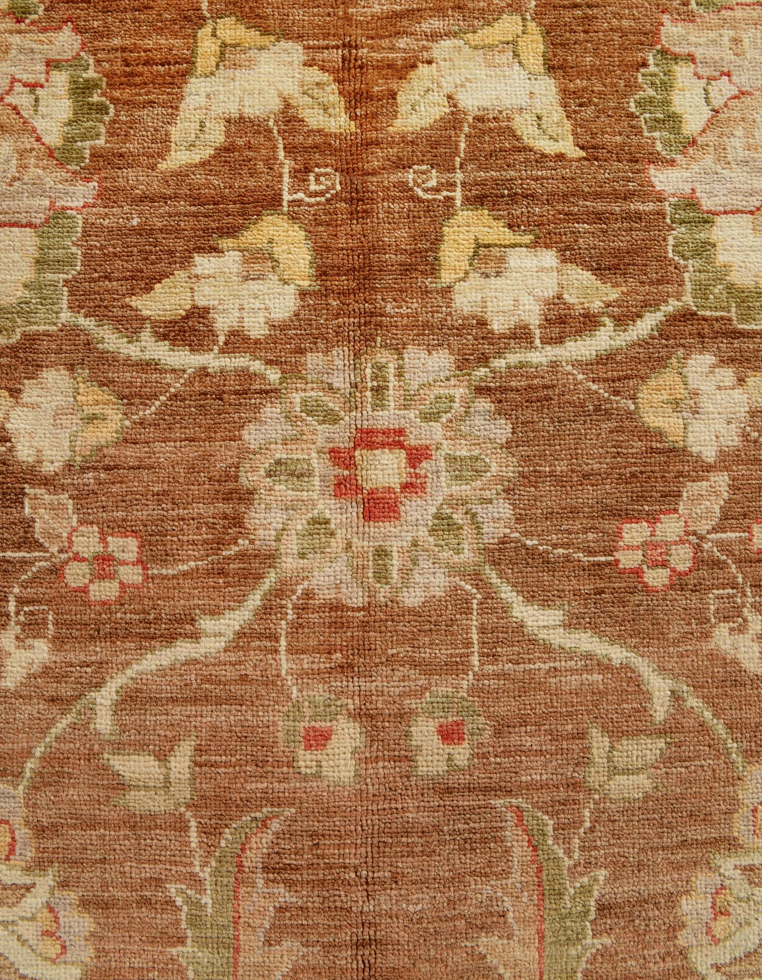 12' 6 x 18' 4 Hand Knotted Peshawar Ziegler Wool Rug