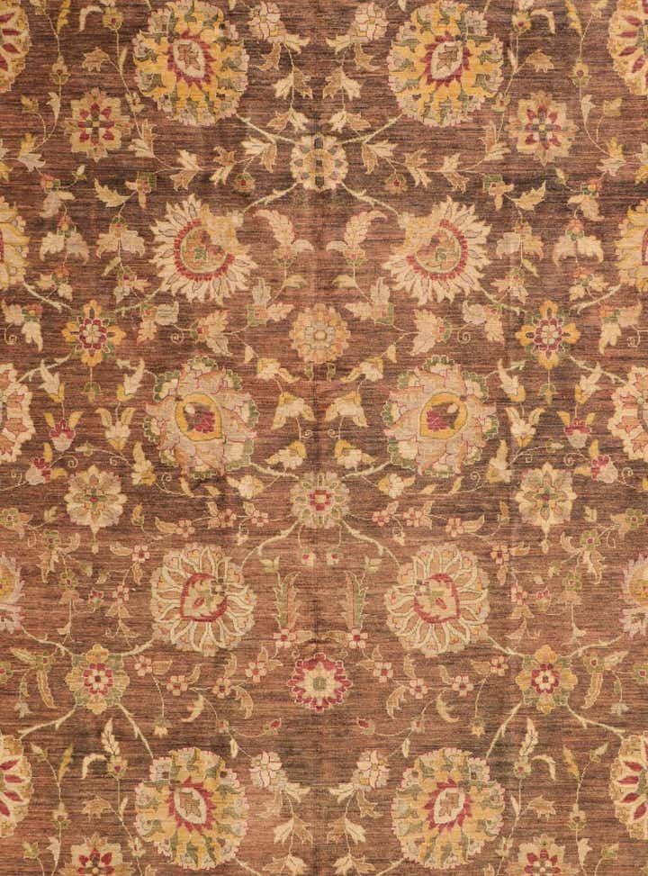 12' 6 x 18' 4 Hand Knotted Peshawar Ziegler Wool Rug