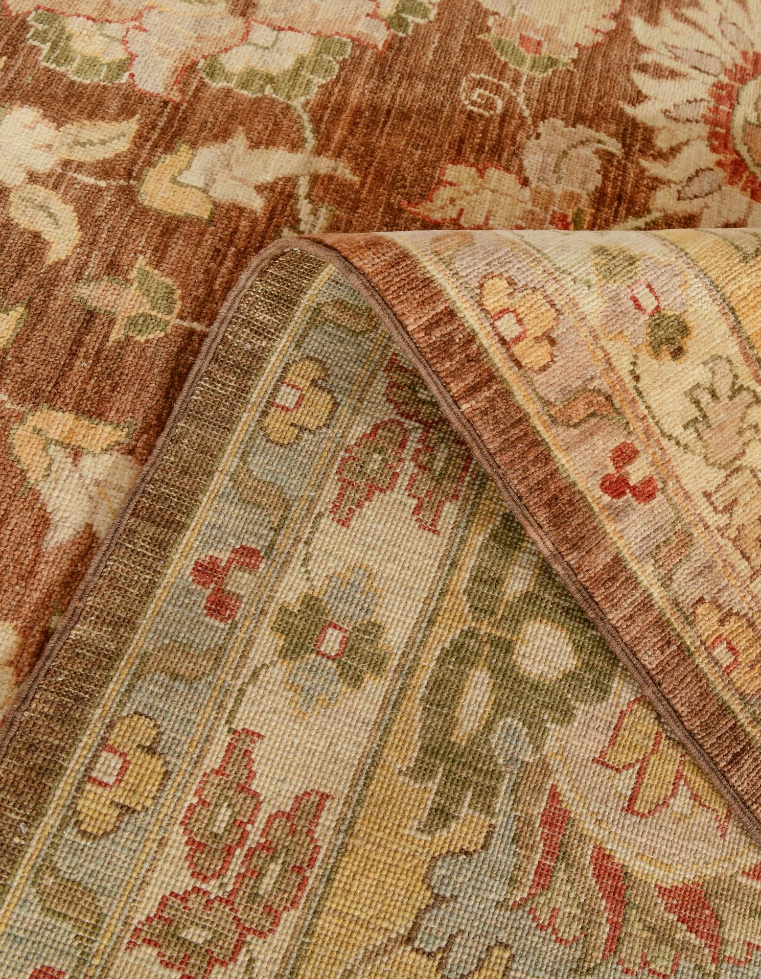 12' 6 x 18' 4 Hand Knotted Peshawar Ziegler Wool Rug