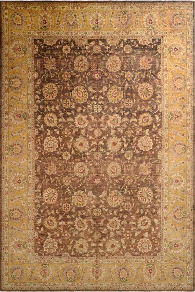 Detail image of 12' 6 x 18' 4 Hand Knotted Peshawar Ziegler Wool Rug