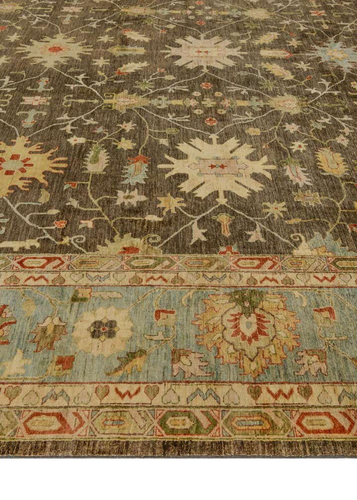 14' 1 x 18' 2 Hand Knotted Peshawar Ziegler Wool Rug