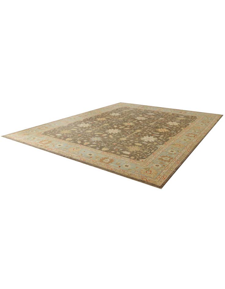 Detail image of 14' 1 x 18' 2 Hand Knotted Peshawar Ziegler Wool Rug