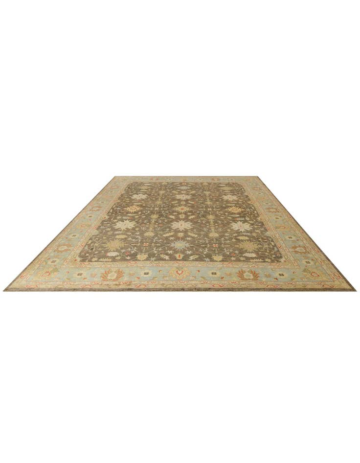Detail image of 14' 1 x 18' 2 Hand Knotted Peshawar Ziegler Wool Rug