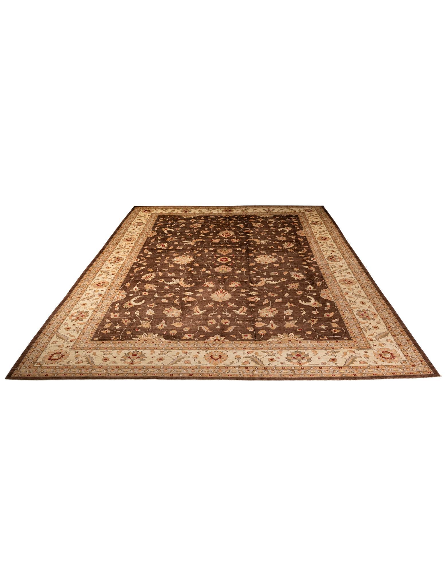 13' 5 x 17' 10 Hand Knotted Peshawar Ziegler Wool Rug