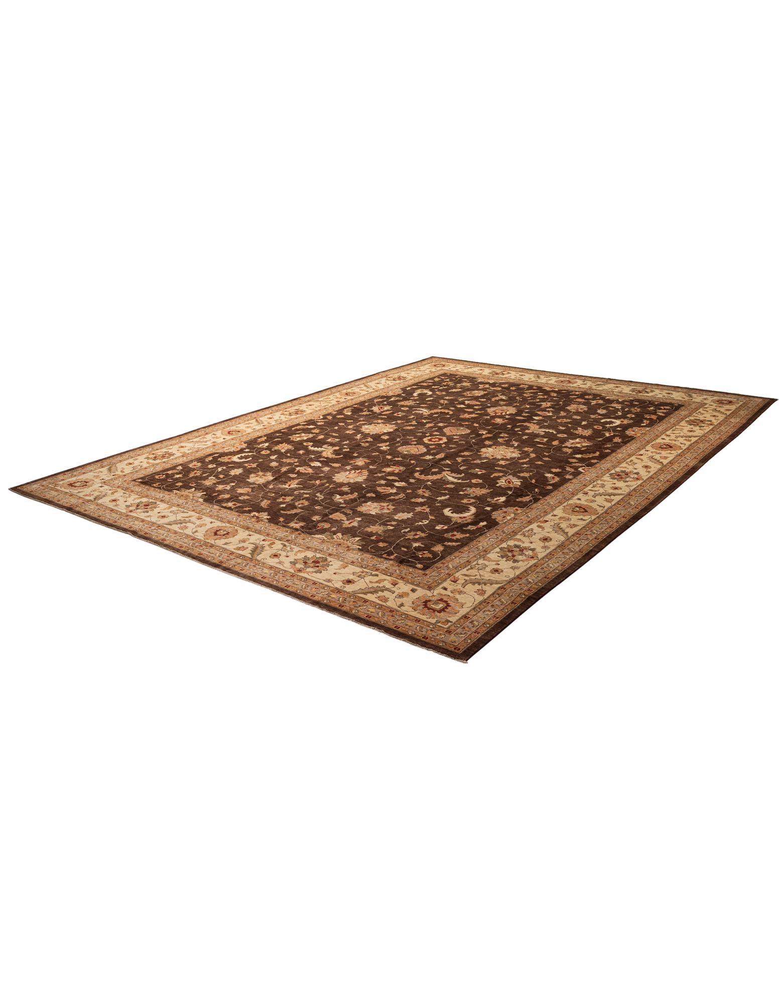 13' 5 x 17' 10 Hand Knotted Peshawar Ziegler Wool Rug
