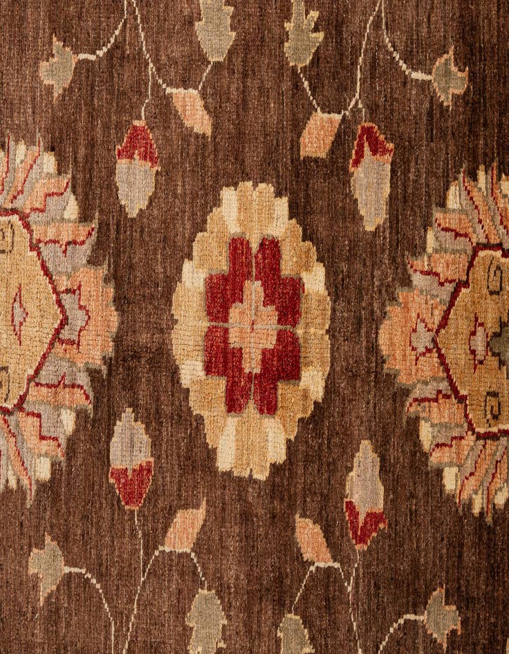 Detail image of 13' 5 x 17' 10  Hand Knotted Peshawar Ziegler Wool Rug