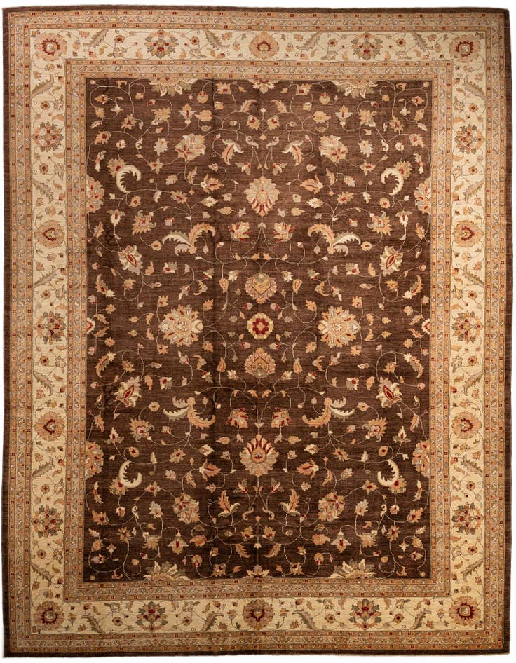 Detail image of 13' 5 x 17' 10 Hand Knotted Peshawar Ziegler Wool Rug