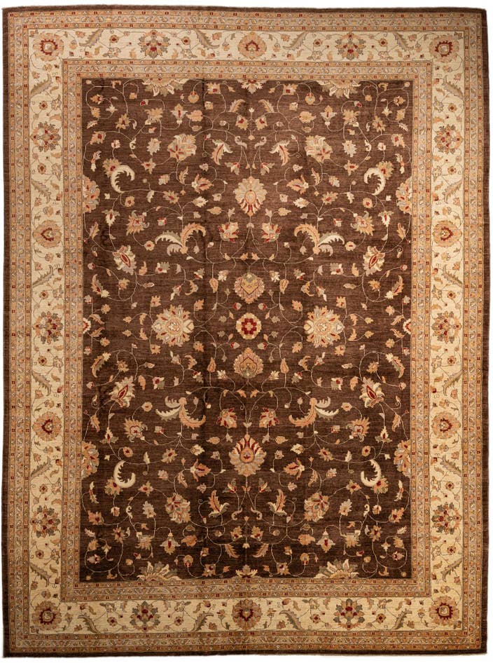 Detail image of 13' 5 x 17' 10 Hand Knotted Peshawar Ziegler Wool Rug