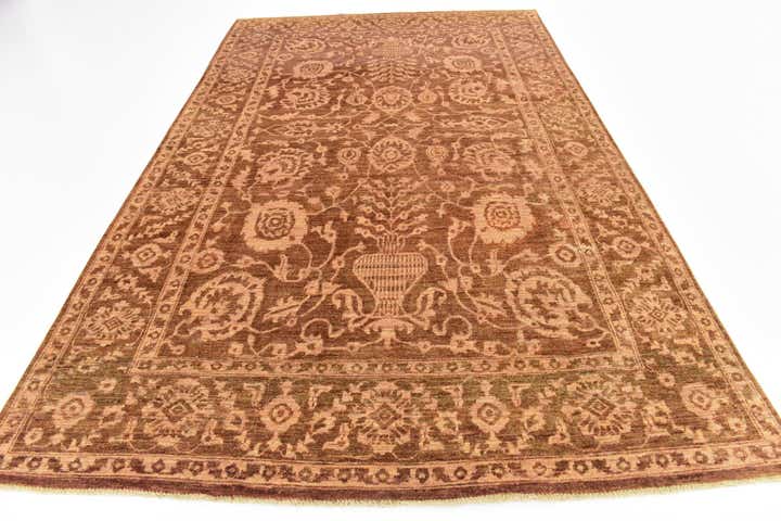6' 5 x 10' Hand Knotted Peshawar Ziegler Rug