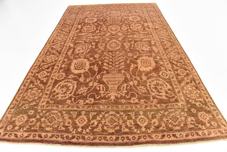 Detail image of 6' 5 x 10' Hand Knotted Peshawar Ziegler Rug