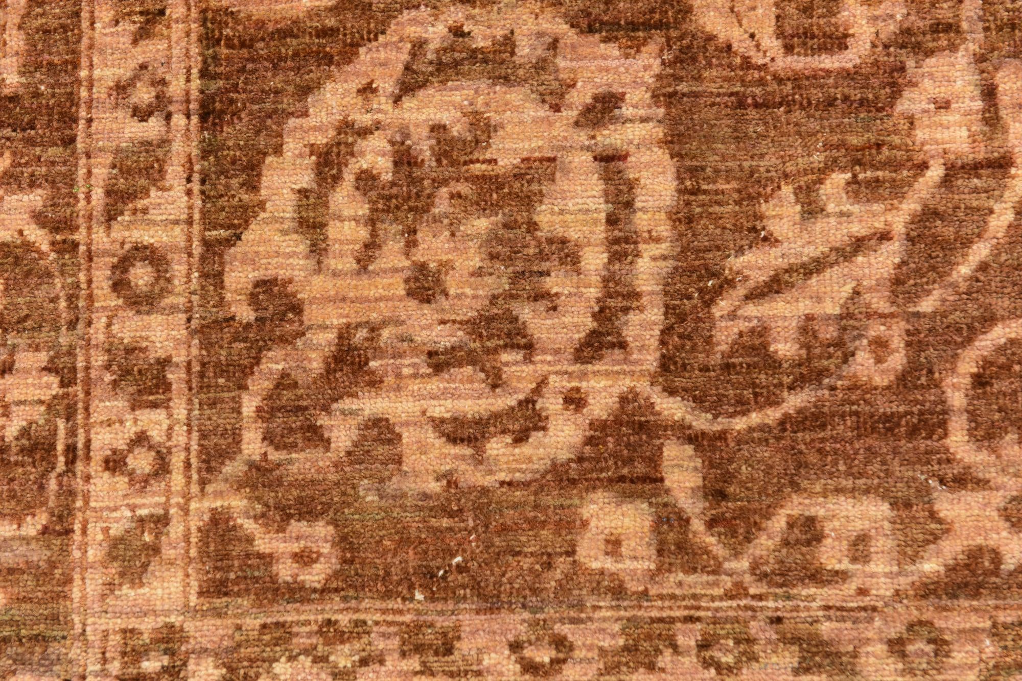 6' 5 x 10' Hand Knotted Peshawar Ziegler Rug