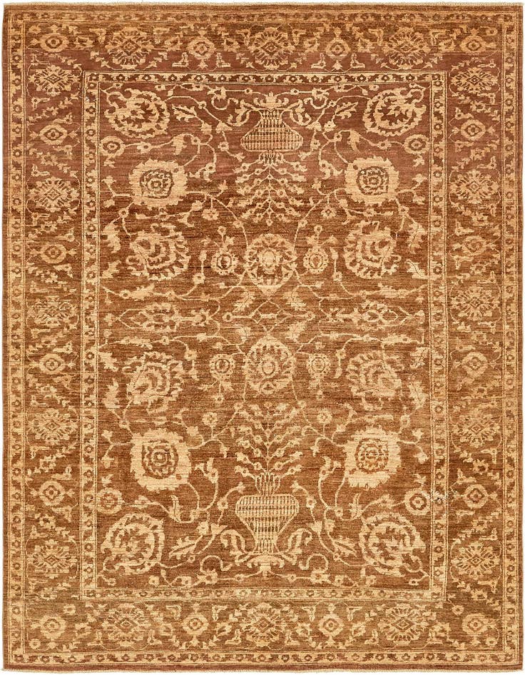 Detail image of 6' 5 x 10' Hand Knotted Peshawar Ziegler Rug