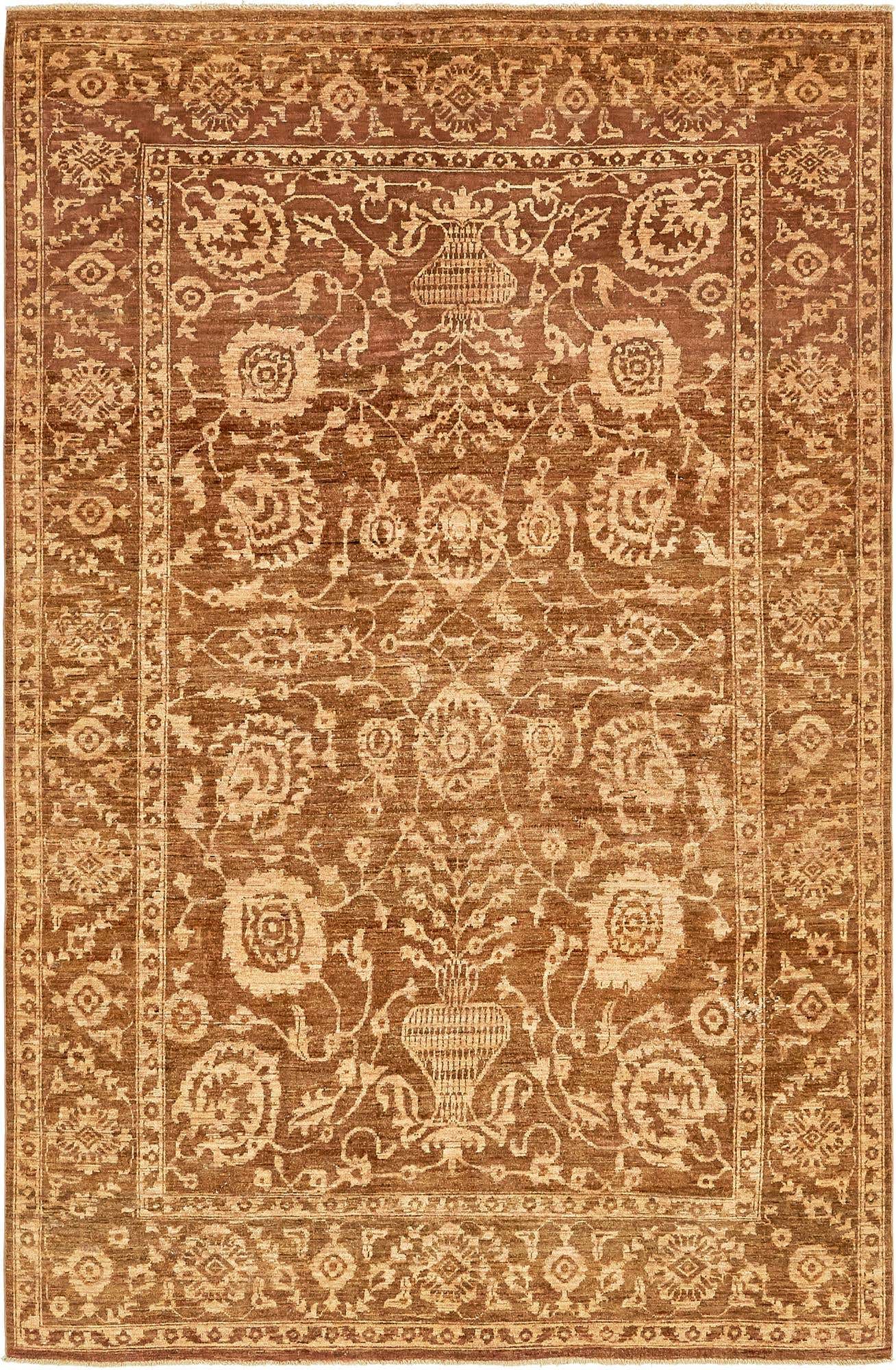 6' 5 x 10' Hand Knotted Peshawar Ziegler Rug
