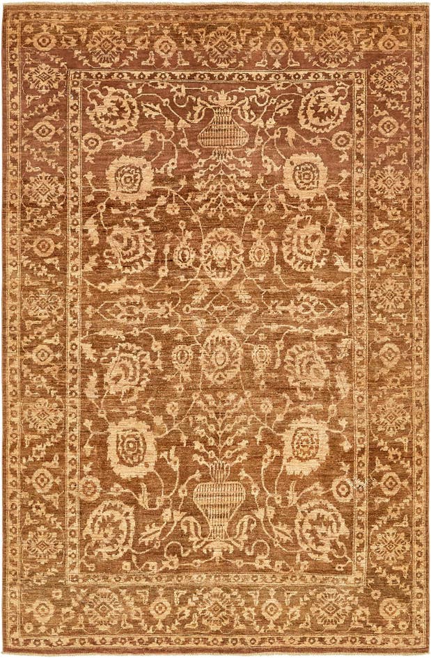 Detail image of 6' 5 x 10' Hand Knotted Peshawar Ziegler Rug