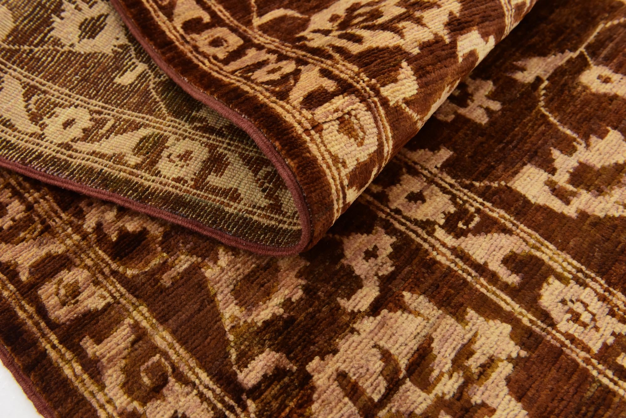 5' 8 x 9' 8 Hand Knotted Peshawar Ziegler Rug