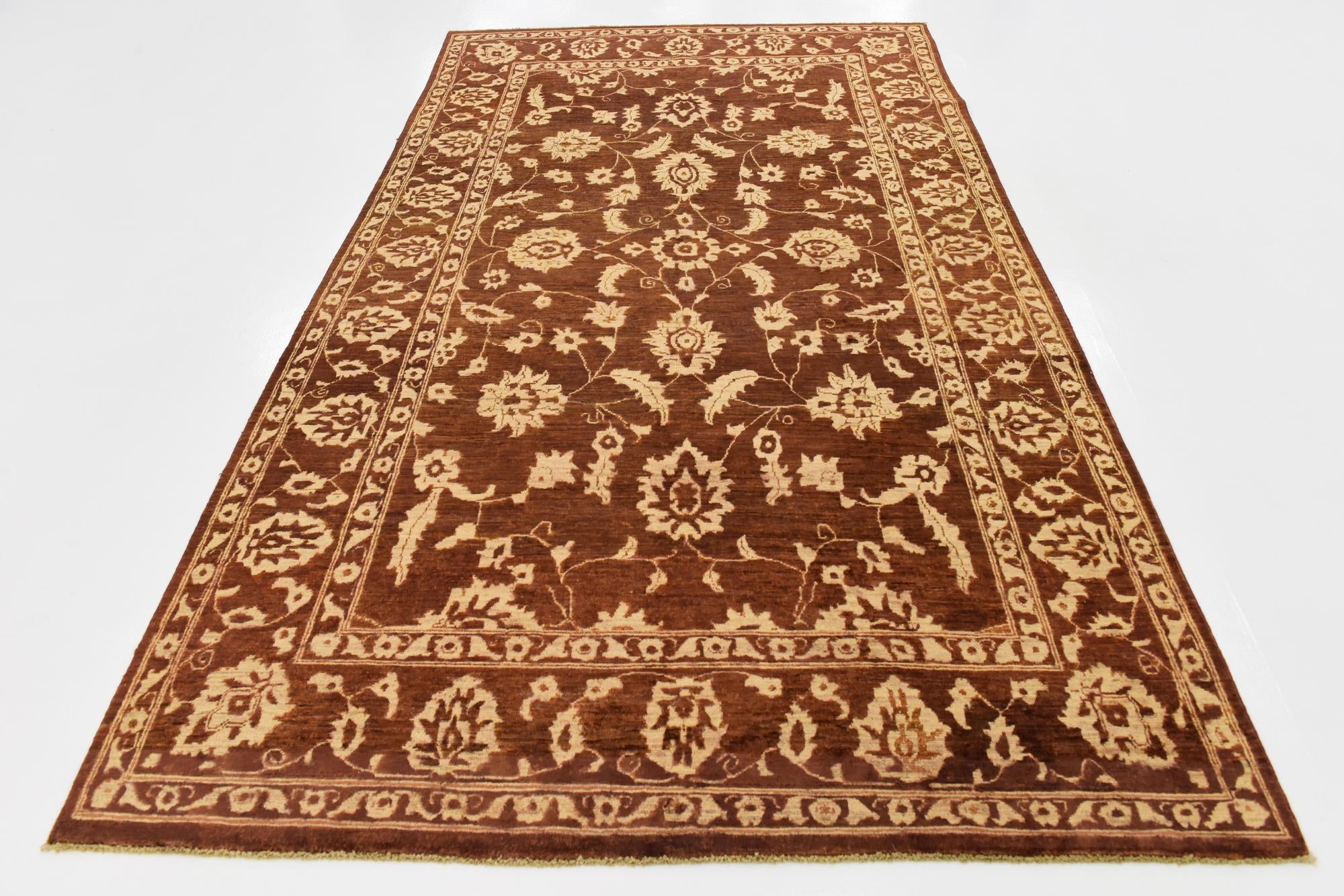 5' 8 x 9' 8 Hand Knotted Peshawar Ziegler Rug