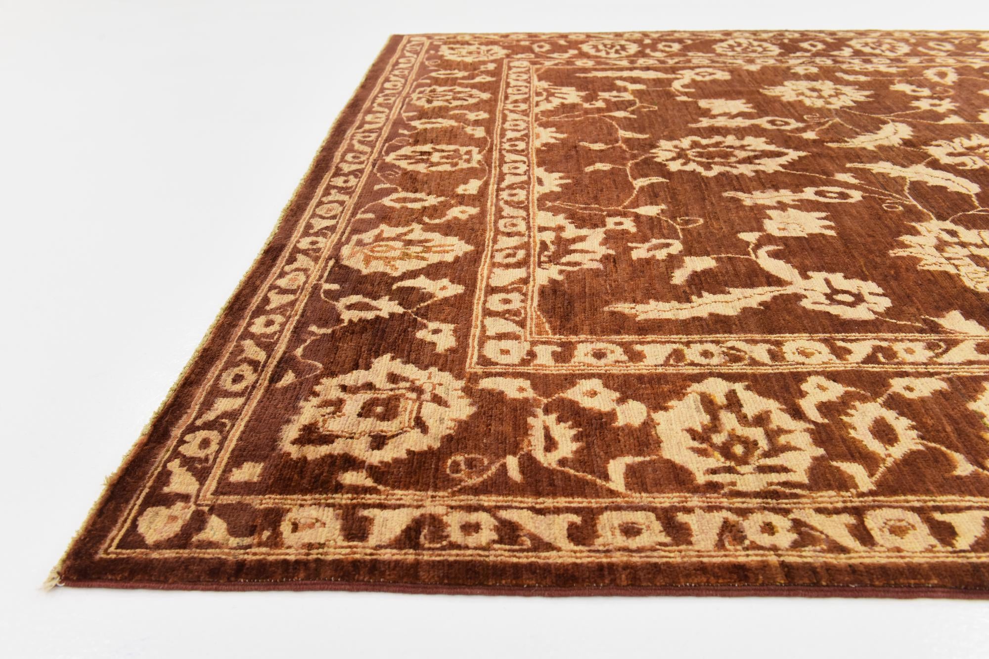 5' 8 x 9' 8 Hand Knotted Peshawar Ziegler Rug
