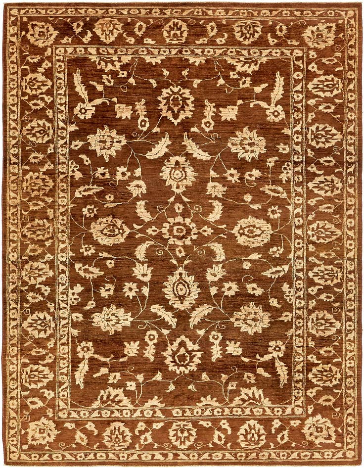 Detail image of 5' 8 x 9' 8 Hand Knotted Peshawar Ziegler Rug