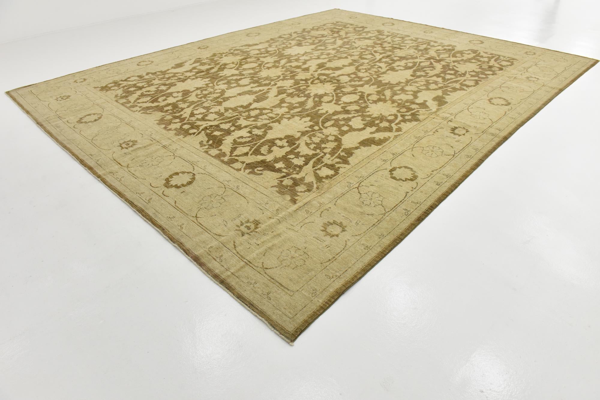 11' 9 x 14' 8 Hand Knotted Peshawar Ziegler Rug