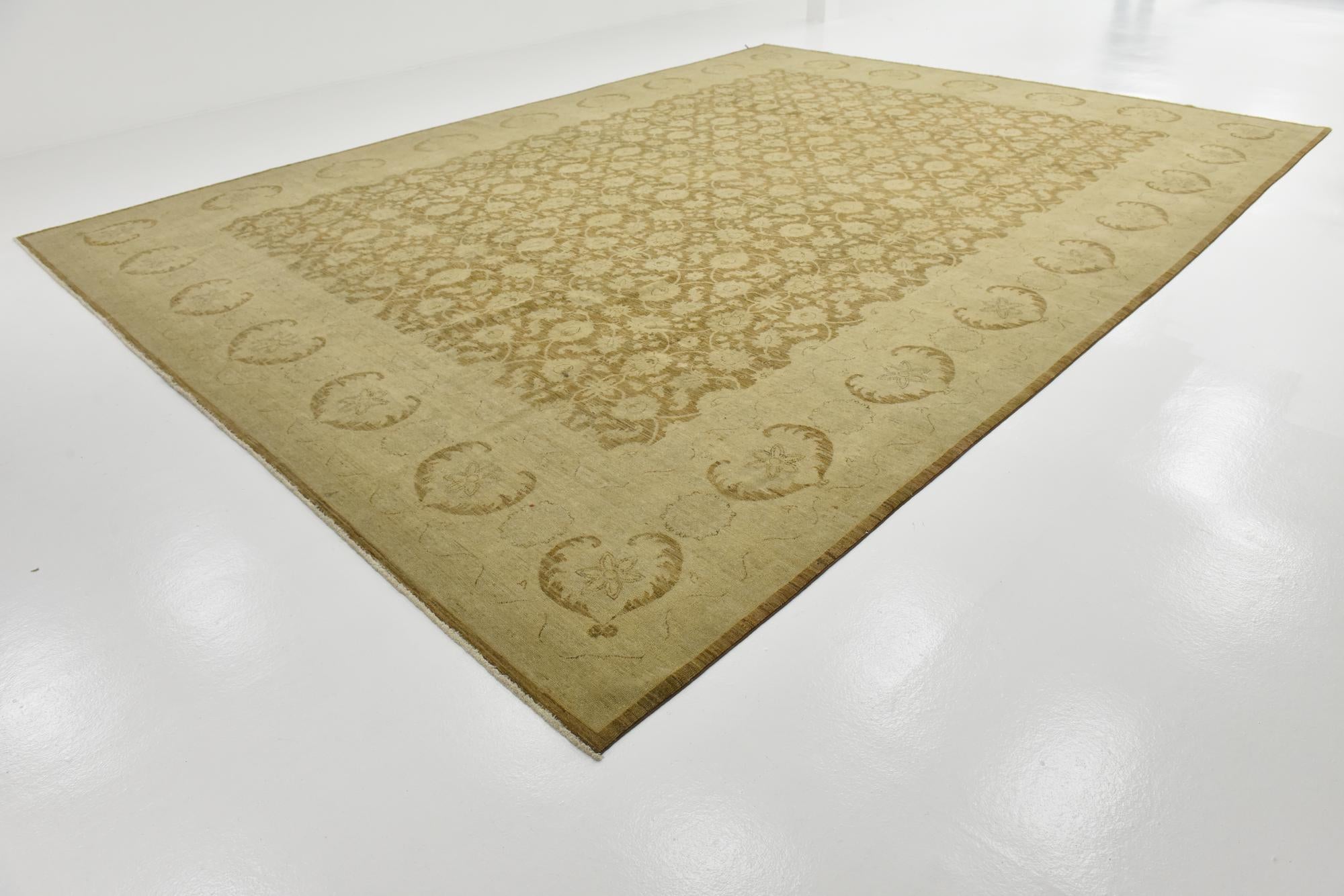 13' 2 x 17' 7 Hand Knotted Peshawar Ziegler Rug