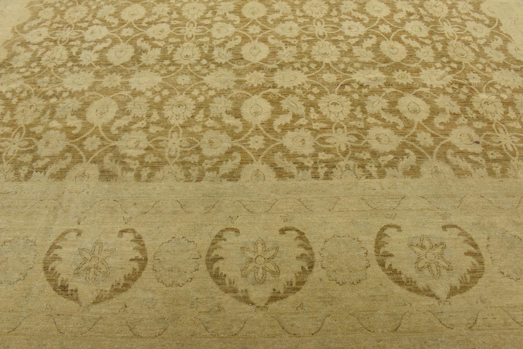 13' 2 x 17' 7 Hand Knotted Peshawar Ziegler Rug