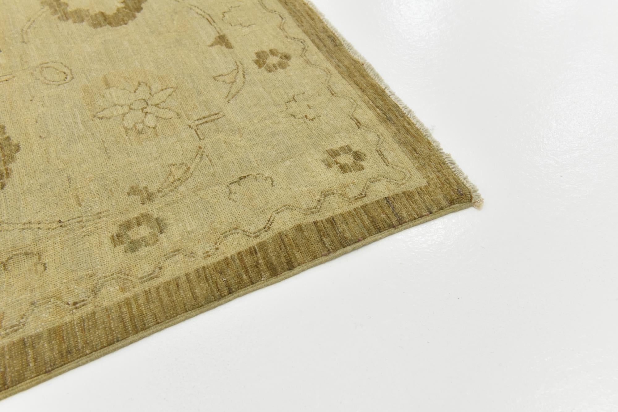 12' 7 x 19' 3 Hand Knotted Peshawar Ziegler Rug