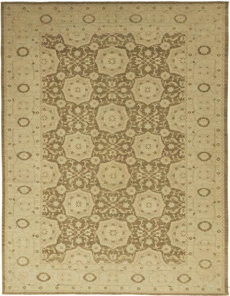 Detail image of 12' 7 x 19' 3 Hand Knotted Peshawar Ziegler Rug