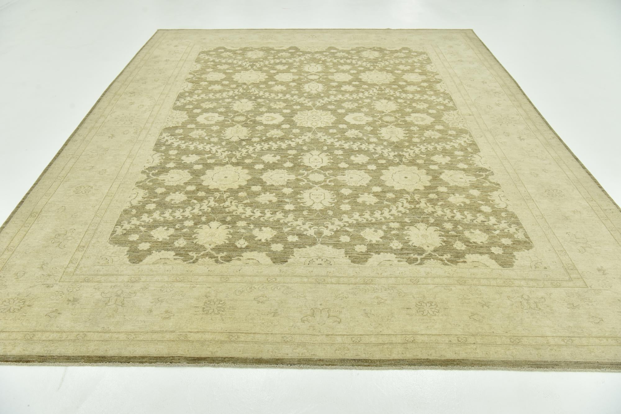 8' 10 x 11' Hand Knotted Peshawar Ziegler Rug