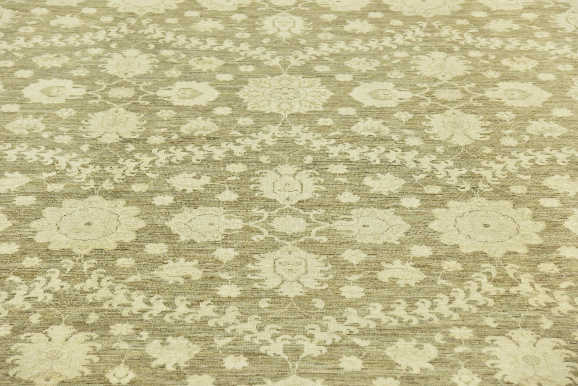 8' 10 x 11' Hand Knotted Peshawar Ziegler Rug