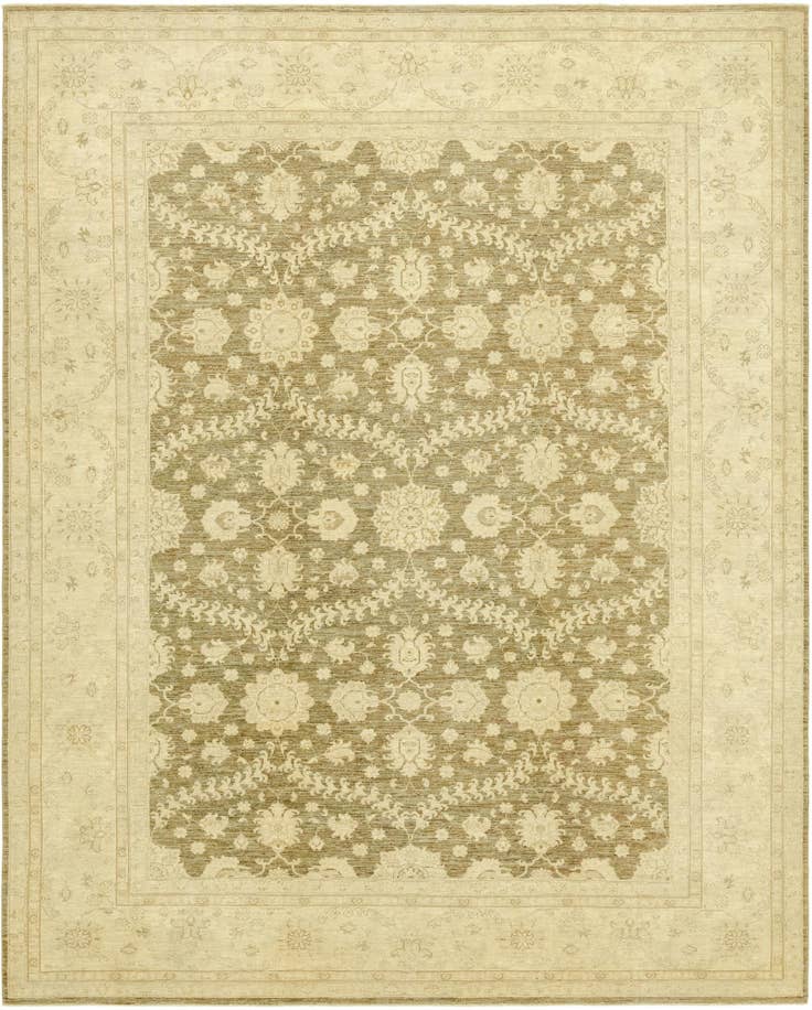 Detail image of 8' 10 x 11' Hand Knotted Peshawar Ziegler Rug