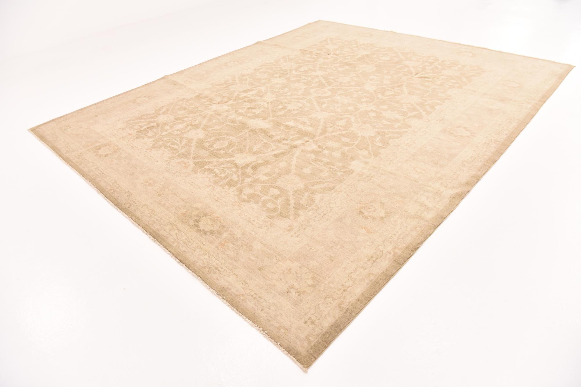 9' x 11' Hand Knotted Peshawar Ziegler Rug
