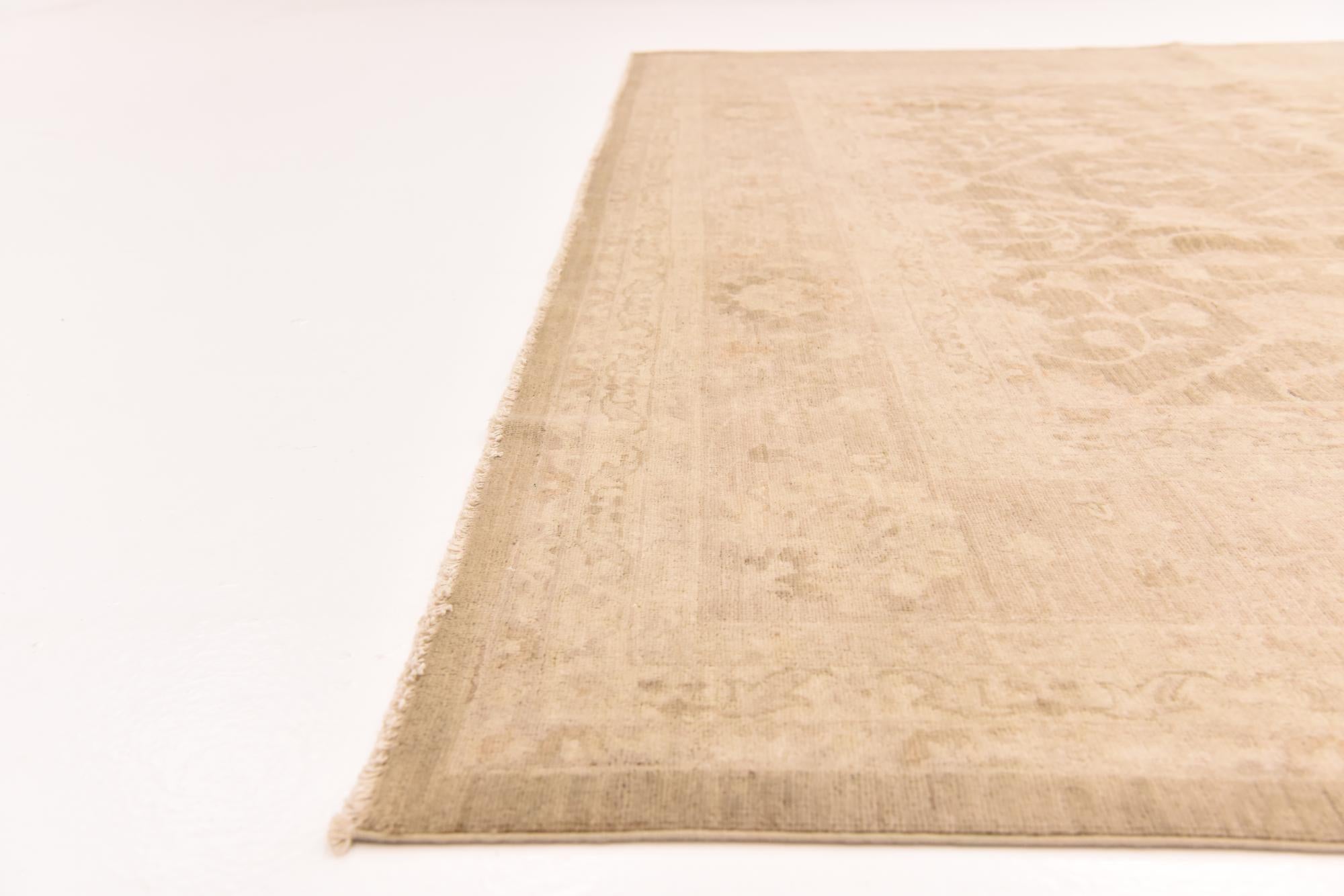 9' x 11' Hand Knotted Peshawar Ziegler Rug
