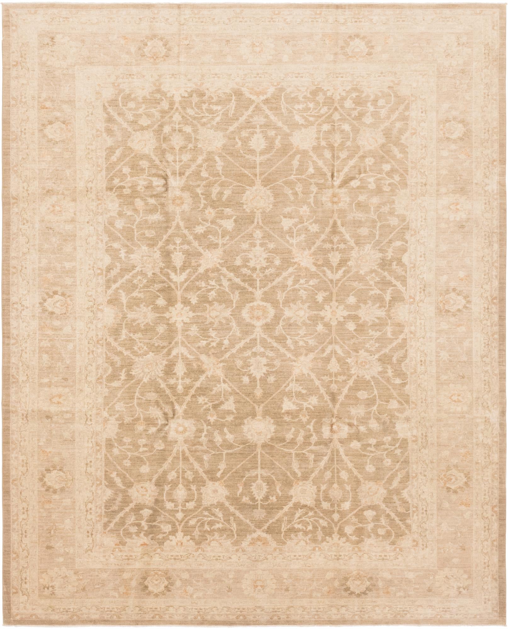 9' x 11' Hand Knotted Peshawar Ziegler Rug