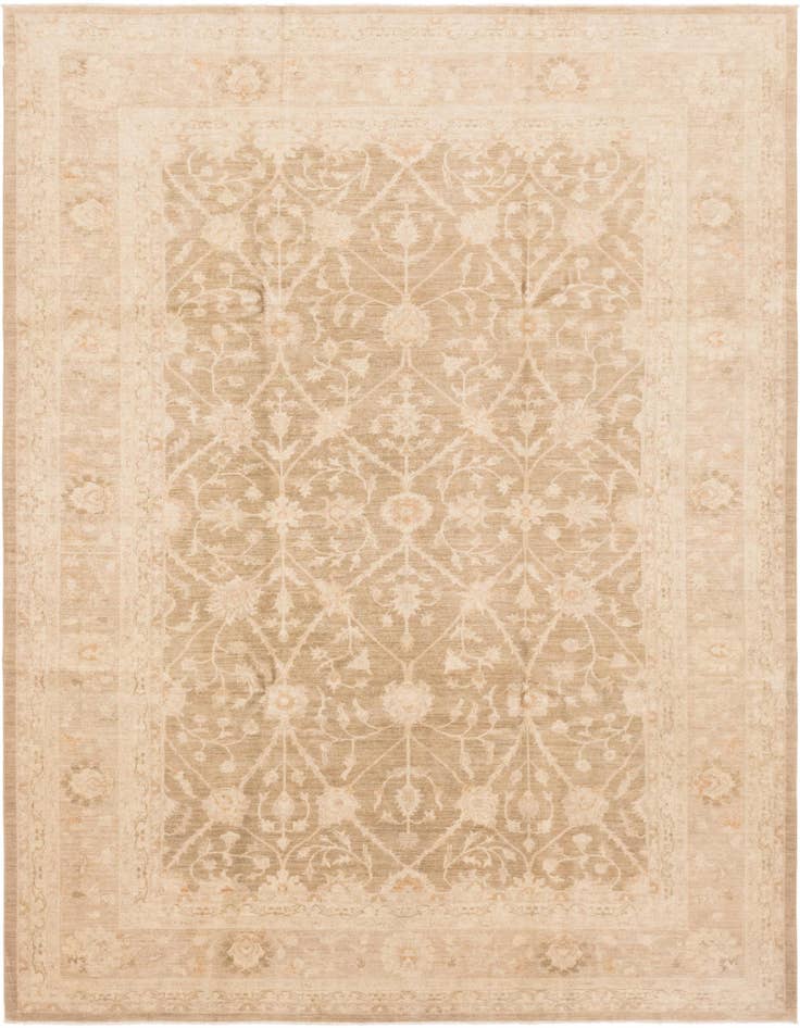 Detail image of 9' x 11' Hand Knotted Peshawar Ziegler Rug